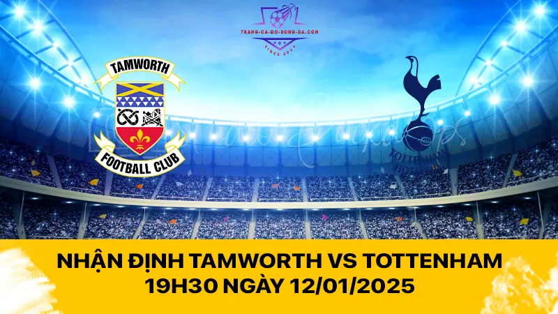 Nhận định Tamworth vs Tottenham 19h30 ngày 12/01/2025