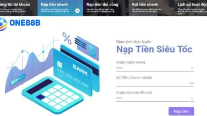 Nạp tiền One88 thần tốc